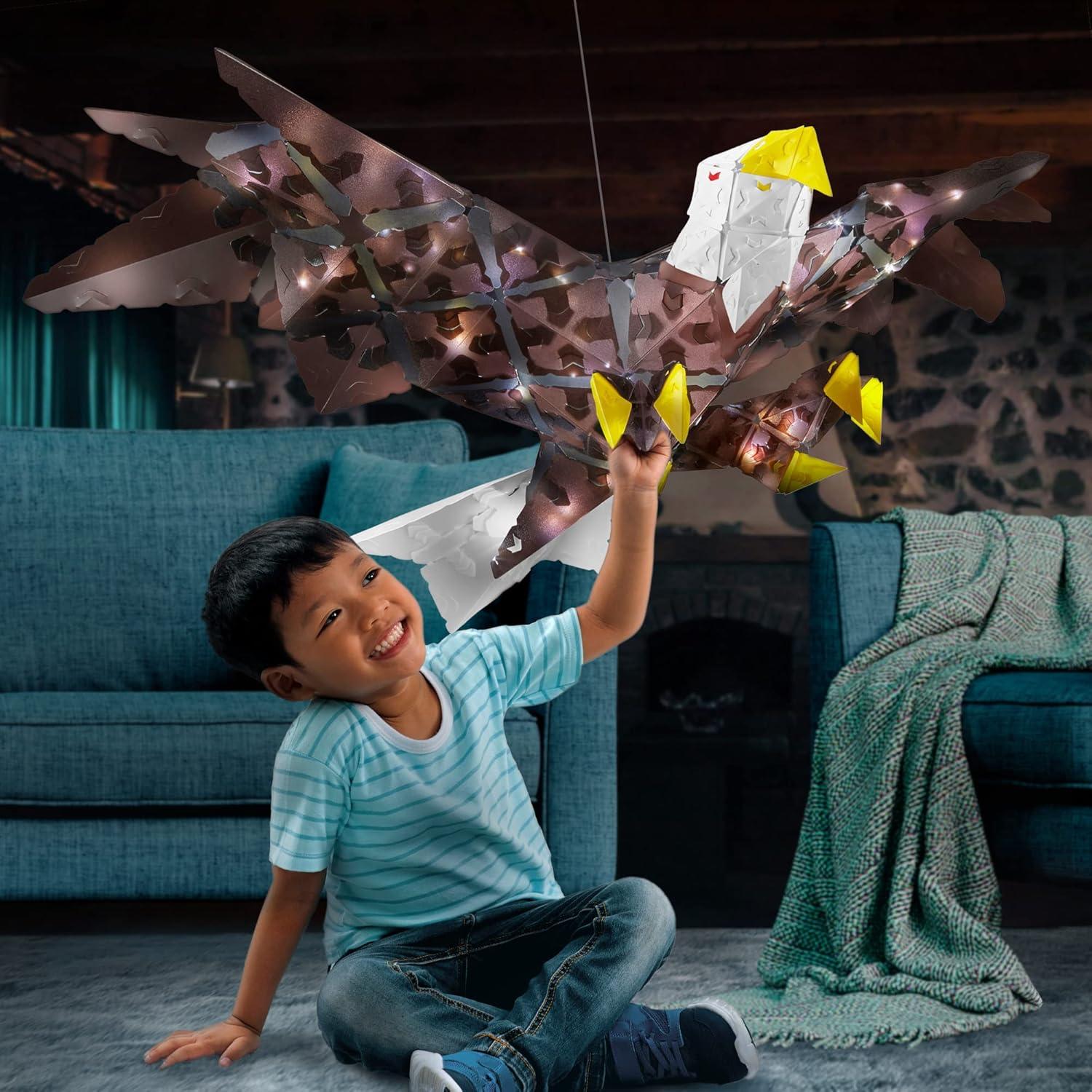 imageCreatto Sunshine Sabertooth ampamp Ferocious Friends LightUp 3D Puzzle Kit  Includes Creatto Puzzle Pieces to Make Illuminated Craft Creations Tiger Mammoth Elasmosaurus Rhino  DIY Activity w LEDsAmerican Bald Eagle  Frontier Friends