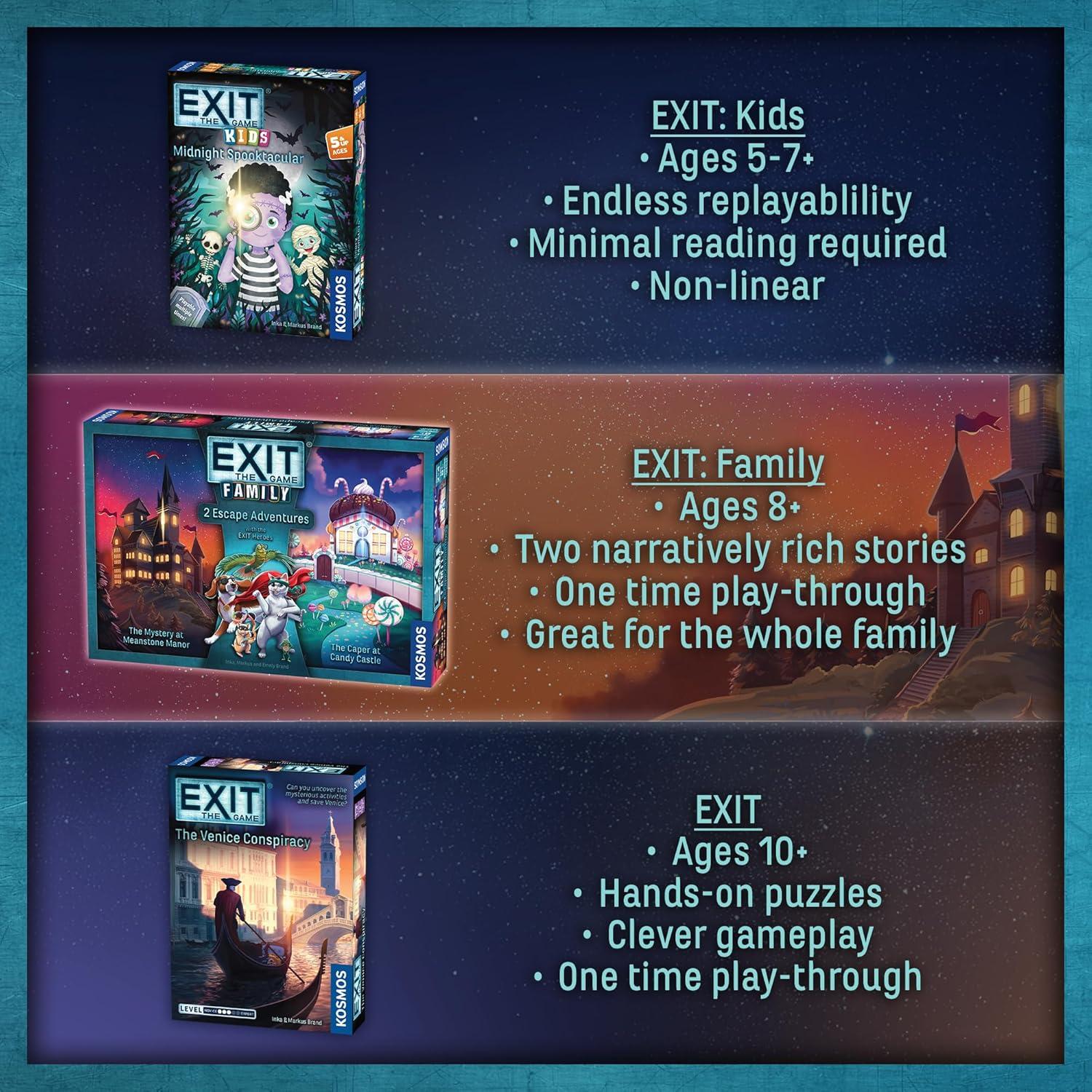 imageEXIT The Game  Family  2 Escape Adventures atHome Escape Room CoOperative Game Family Activity Brainteasers 24 Players