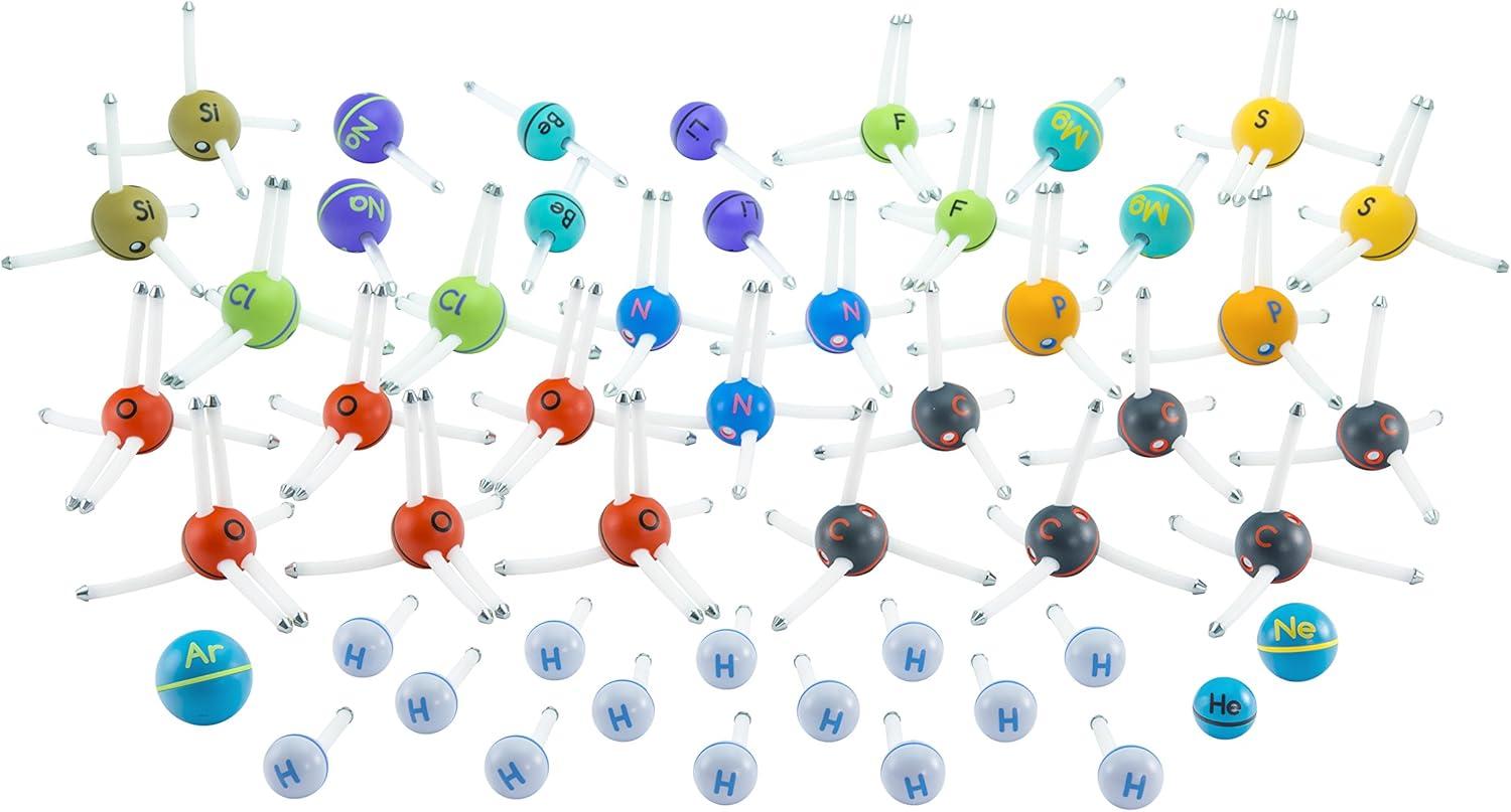 imageHappy Atoms Magnetic Molecular Modeling Complete Set  Intro to Atoms Molecules Bonding Chemistry  Create Thousands of Molecules 216 Activities Plus Free Educational App for iOS AndroidComplete Set