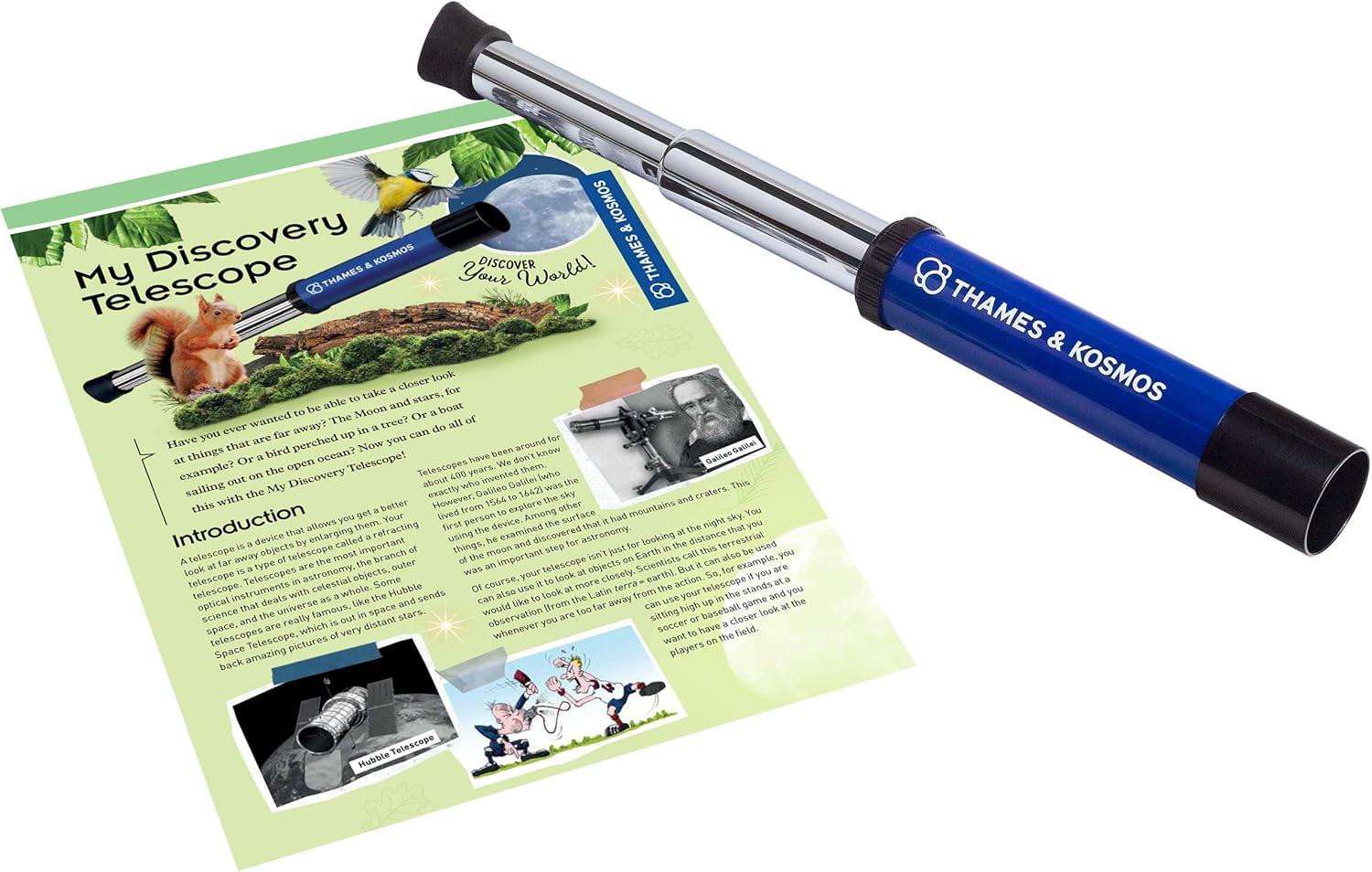 imageThames ampamp Kosmos My Discovery Telescope Refracting Telescope with 12x Magnification Compact ampamp Portable for Land ampamp Night Sky Observations See The Moon Planets Wild Animals in Your Backyard