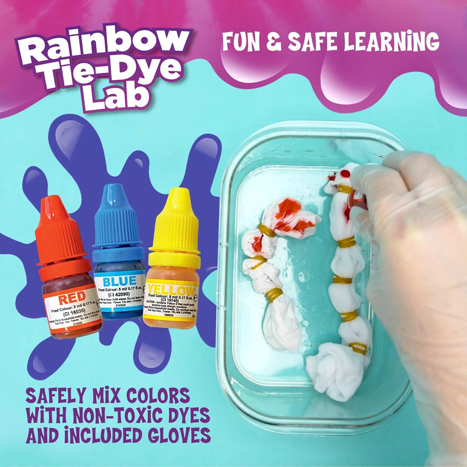 imageThames ampamp Kosmos Ooze Labs Rainbow TieDye Lab STEM Experiment Activity Kit  Design ampamp Make Your Own TieDye Socks ampamp Scrunchies  Explore The Science of Color Mixing ampamp Dyeing  Great Party Activity