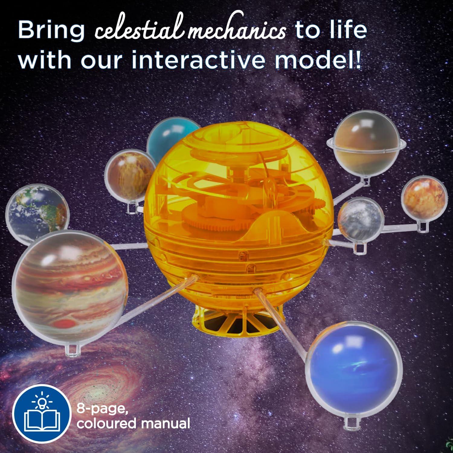 imageThames ampamp Kosmos Orbiting Solar System STEM Kit Build a Rotating Solar System Model Planets Revolve Using a Windup Motor Explore Gear Ratios Science Fairs Difficulty Level Intermediate Small