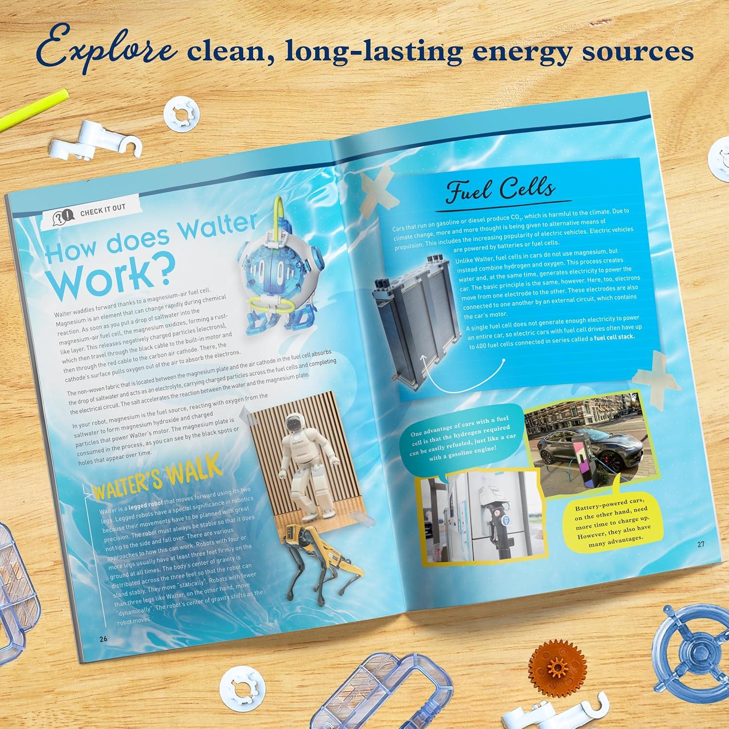 imageThames ampamp Kosmos Saltwater Fuel Cell Robot STEM Experiment Kit  Build a Walking Robot No Batteries Required Walks Up to 1 Hour on 1 Drop of Salt Water Explore NonToxic Renewable Energy Ages 8