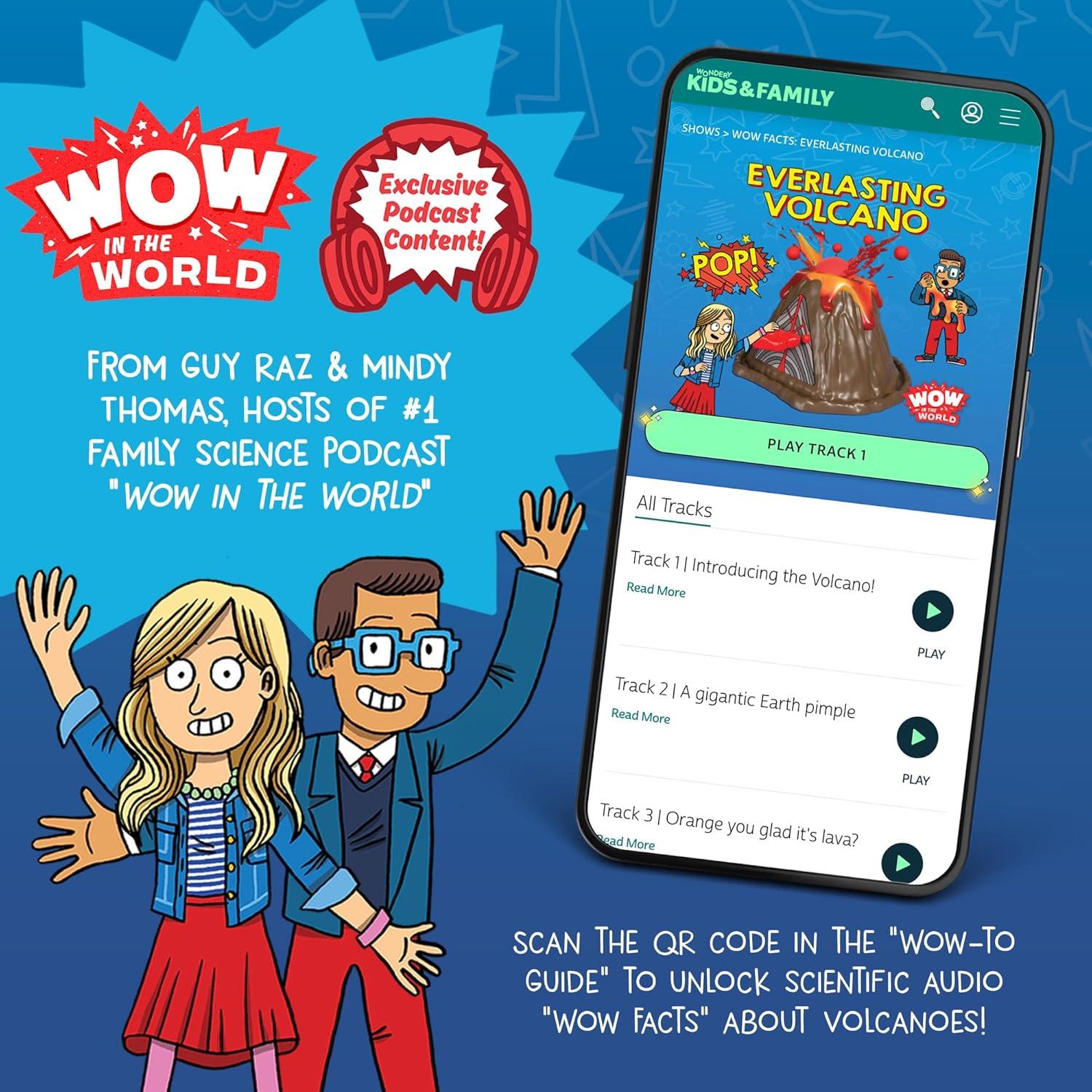 imageWow in The World Everlasting Volcano  Erupt Your Volcano Again ampamp Again Slime Lava Rubber Lava Rocks Companion Audio Content Bonus Reusable Science Tool STEM Toy for Kids 4 by Thames ampamp Kosmos4 x 71 x 9 inches