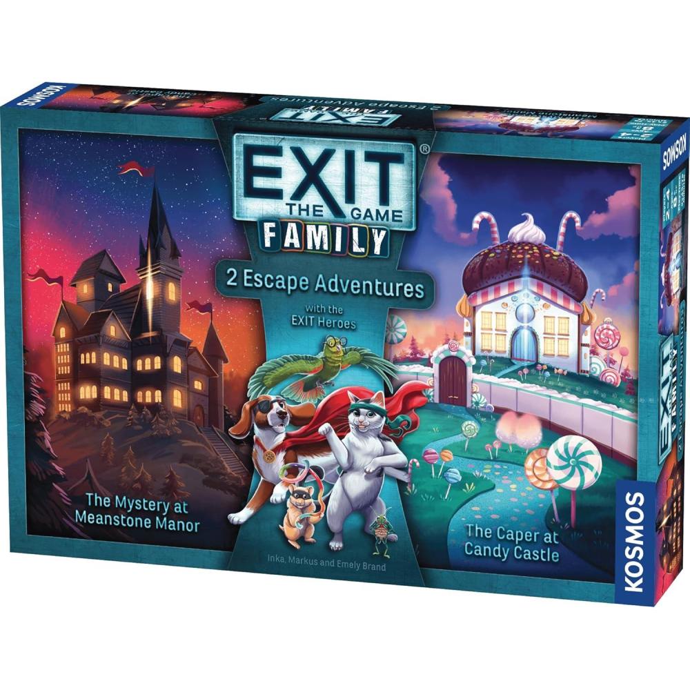 imageEXIT The Game  Family  2 Escape Adventures atHome Escape Room CoOperative Game Family Activity Brainteasers 24 Players
