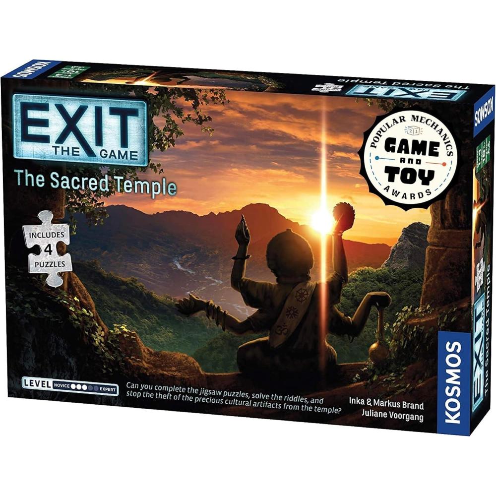 imageExit The Sacred Temple with Jigsaw Puzzles  Exit The Game  A Kosmos Game  FamilyFriendly Jigsaw PuzzleBased atHome Escape Room Experience for 1 to 4 Players Ages 10The Sacred Temple