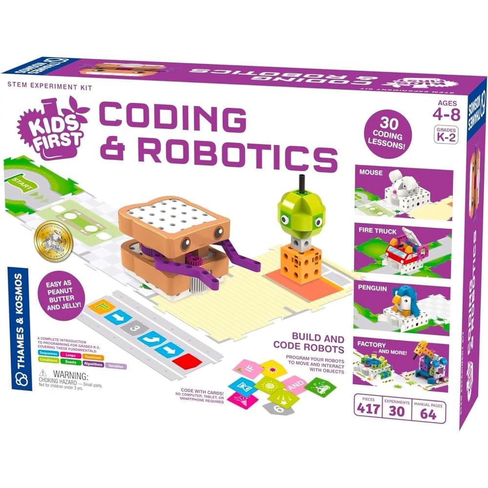 imageKids First Coding ampamp Robotics  No App Needed  Grades K2  Intro To Sequences Loops Functions Conditions Events Algorithms Variables  Parents Choice Gold Award Winner  by Thames ampamp KosmosCoding  Robotics