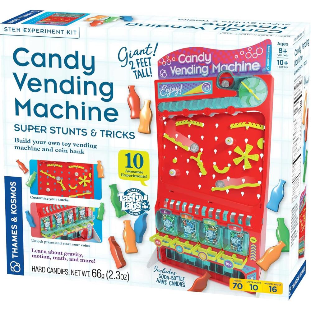 imageThames ampamp Kosmos 2ft Tall Candy Vending Machine STEM Kit  Build Toy Vending Machine with 10 Gravity ampamp Motion Experiments  Coin Sorting Bank  Math ampamp Engineering Lessons