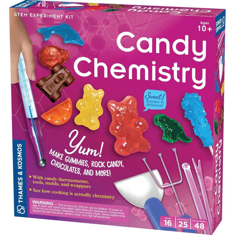 imageThames ampamp Kosmos Candy Chemistry  Science Kit  Rock Candy Chocolates Gummy Bears Wintergreen Candies  48 Page FullColor Manual  Ages 10  Learn Chemistry Have Fun  Cooking Science