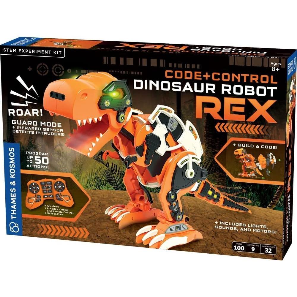 imageThames ampamp Kosmos CodeControl Dinosaur Robot REX Robotics ampamp Engineering STEM Kit  Build ampamp Program a Robotic T Rex  Includes Sensor Motor Lights ampamp Sounds  No App Required  Ages 8