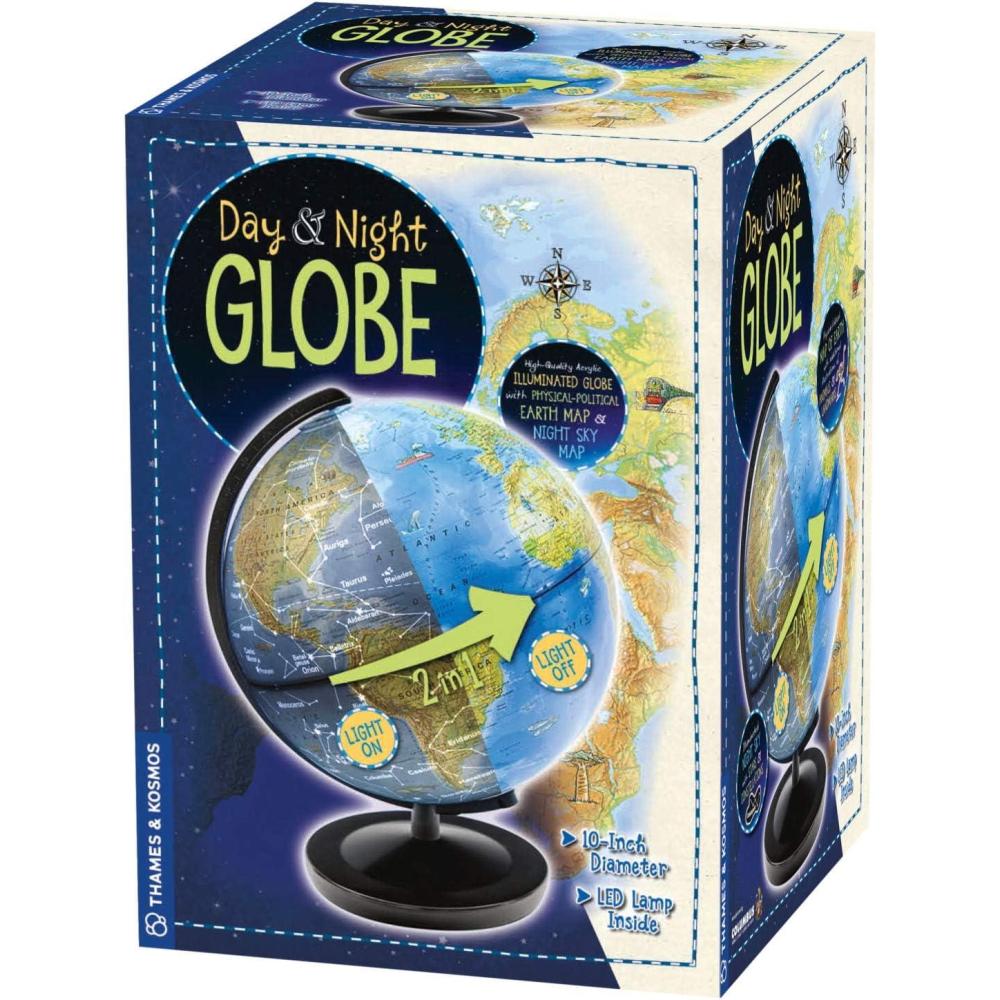 imageThames ampamp Kosmos Day ampamp Night Globe  Handcrafted Acrylic  Made in Germany by Columbus Globes  10 inch Illuminated LED Lightup with Night Sky Constellation Map