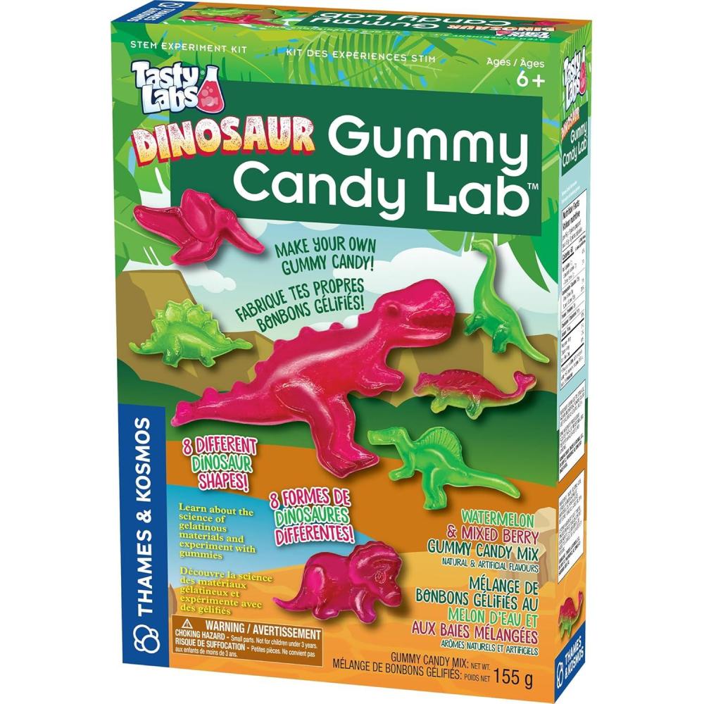 imageThames ampamp Kosmos Dinosaur Gummy Candy Lab Tasty Labs STEM Experiment Kit Make Your Own DinosaurShaped Gummies Explore Chemistry in Cooking Safe to Eat Ages 6 Made in USA 2Language Ver ENFR