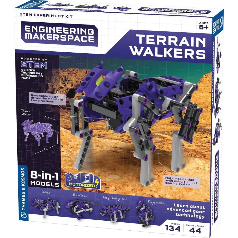 imageThames ampamp Kosmos Engineering Makerspace Terrain Walkers Science Experiment ampamp Model Building Kit Construct 8 Awesome Walking Machines ampamp Learn About Intermittent Gears Blue