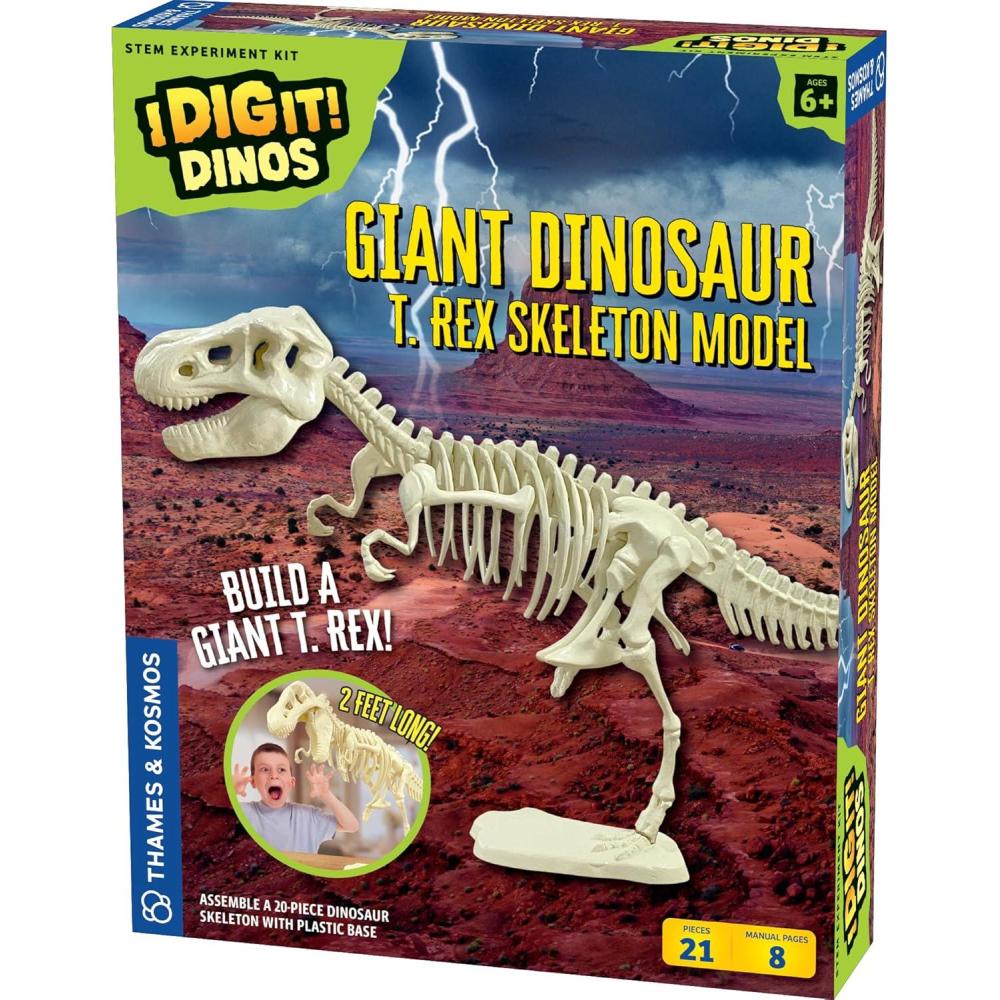 imageThames ampamp Kosmos Giant Dinosaur T Rex Skeleton Model  STEM Activity  Build a 26in Long T Rex Skeleton  Explore Paleontology ampamp Learn Fun Dino Facts  Includes Manual with StepbyStep Assembly