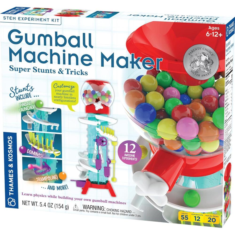 imageThames ampamp Kosmos Gumball Machine Maker Lab  Build Machines with Physics ampamp Engineering Lessons  12 Experiments  Make Your Own Gumball Machines  Includes Gumballs  Award Winner