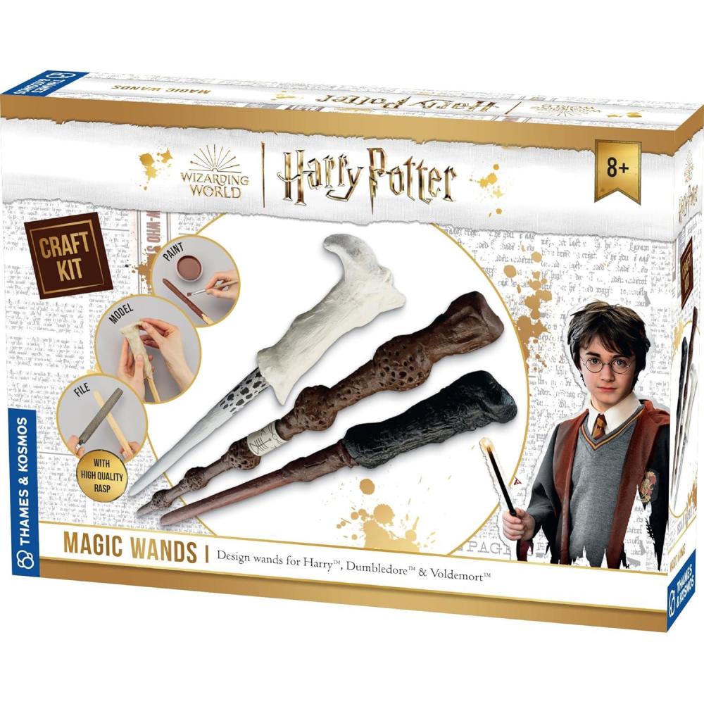 imageThames ampamp Kosmos Harry Potter Magic Wands Craft Kit from Make Replicas of Harry Dumbledore ampamp Voldemorts Wands Using Wood Clay ampamp Paint Ideal for Fans Ages 8 Great DIY Activity Gift for All Ages