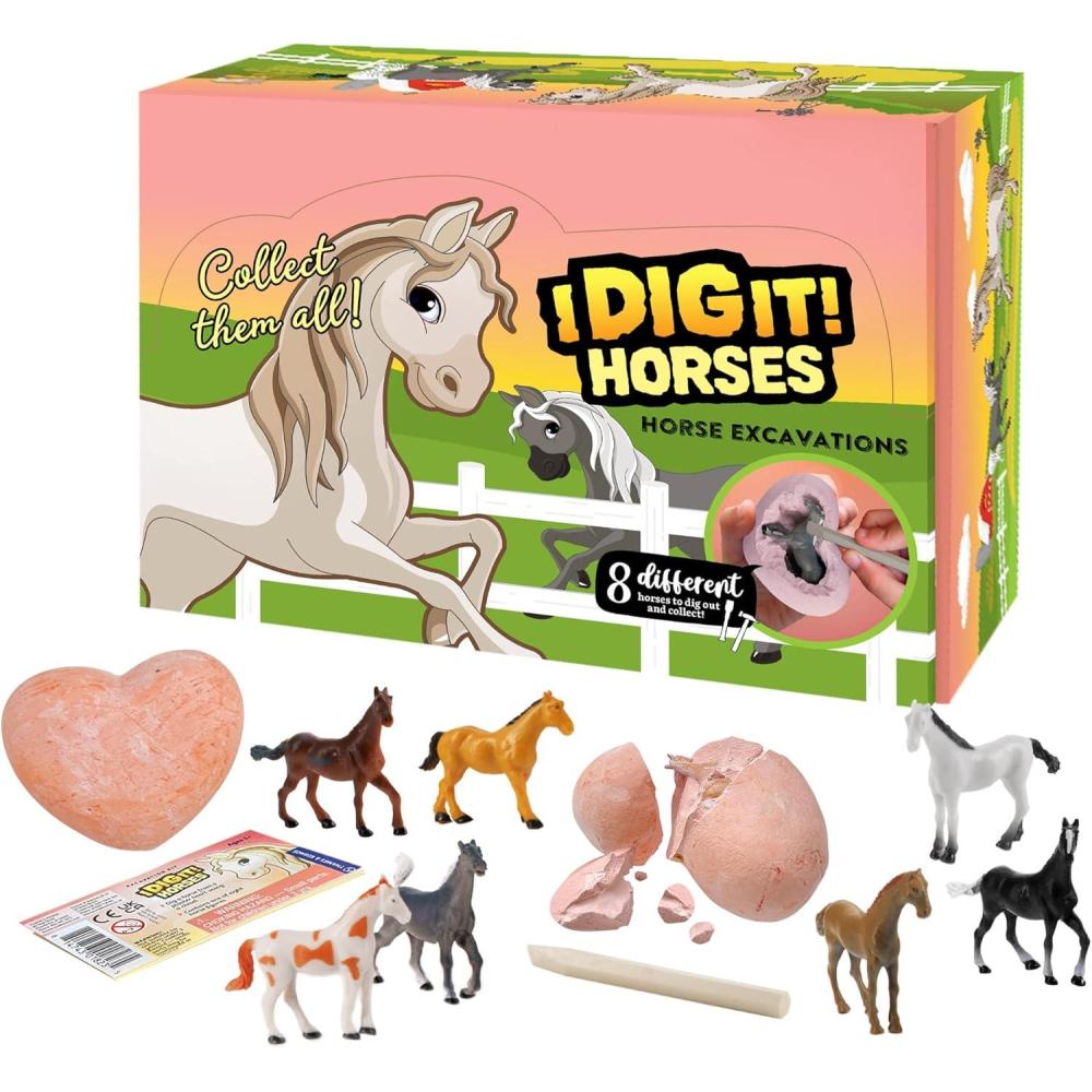 imageThames ampamp Kosmos I Dig It Horses Excavation Gift Set 18 Excavation Kits wPlastic Horse Figurines Inside Party Favors Stocking Stuffers Easter Baskets 8 Unique Horses to Collect