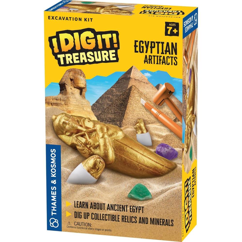 imageThames ampamp Kosmos I Dig It Treasure  Egyptian Artifacts Excavation Kit  Explore Archaeology Ancient Egypt ampamp Hieroglyphics  Dig Out Collectible Relics ampamp Minerals  Safe Fun Educational Activity