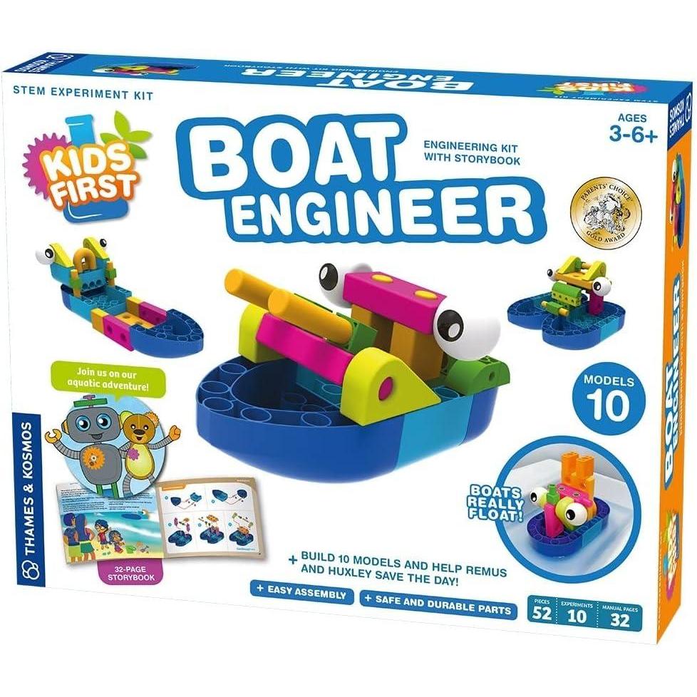 imageThames ampamp Kosmos Kids First Boat Engineer STEM Experiment Kit for Young Learners Build 10 NonMotorized Models Play ampamp Learn with Storybook Manual Parents Choice Gold Award WinnerBoat Engineer Standard Packaging