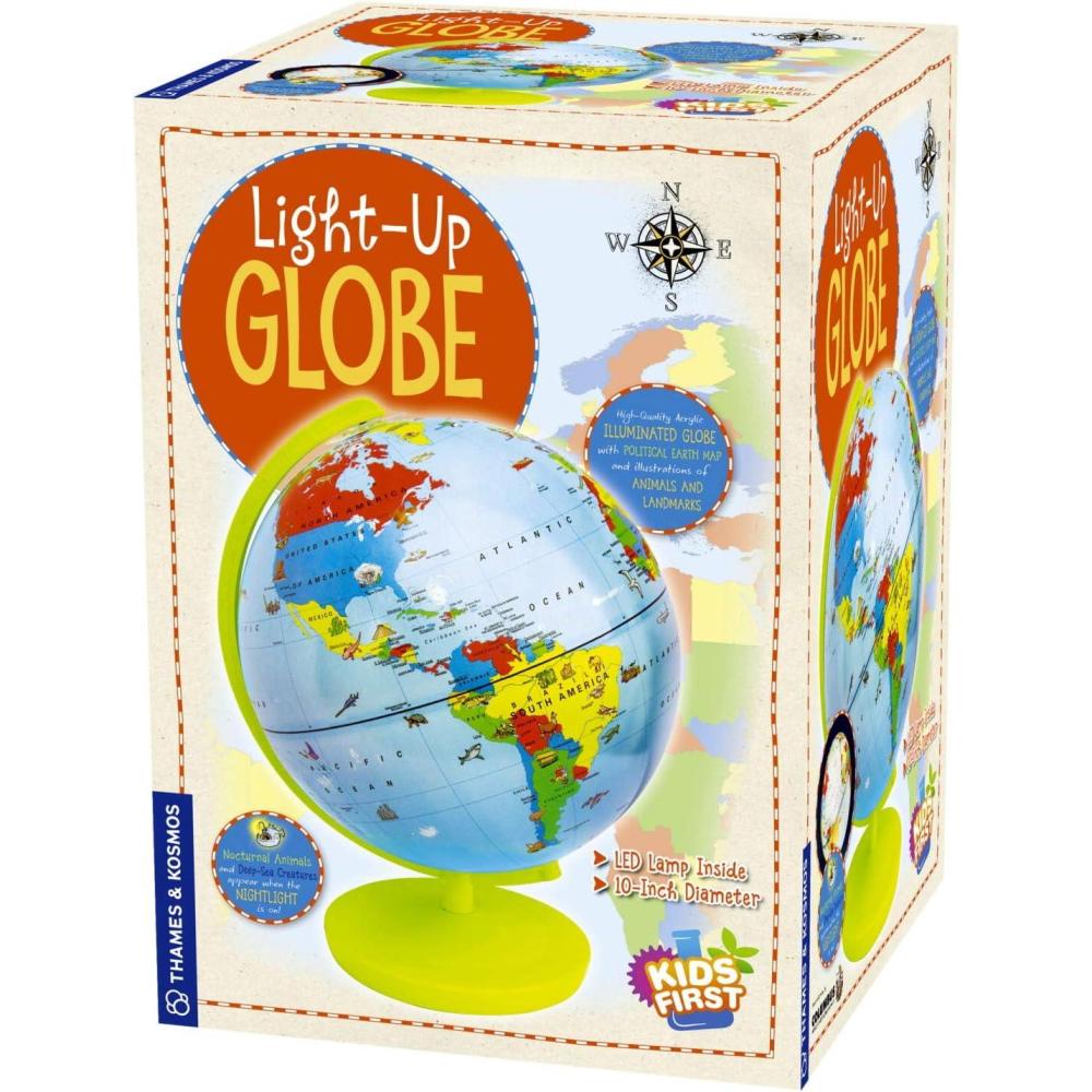 imageThames ampamp Kosmos Kids First Light Up Globe Handcrafted Acrylic Made in Germany by Columbus Globes 10quot Illuminated LED LightUp Political Map with Nocturnal Animals ampamp Deep Sea Creatures