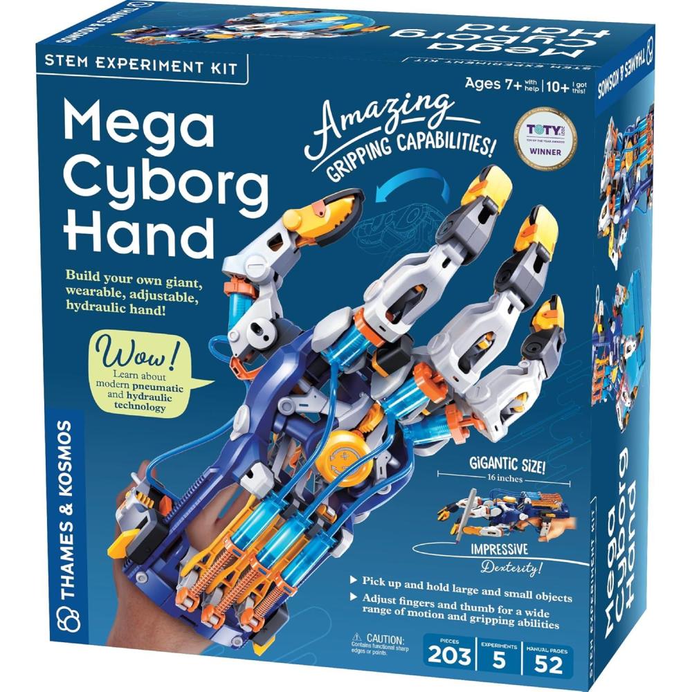 imageThames ampamp Kosmos Mega Cyborg Hand STEM Experiment Kit  Build Your Own GIANT Hydraulic Amazing Gripping Capabilities Adjustable for Different Sizes Learn Pneumatic Systems