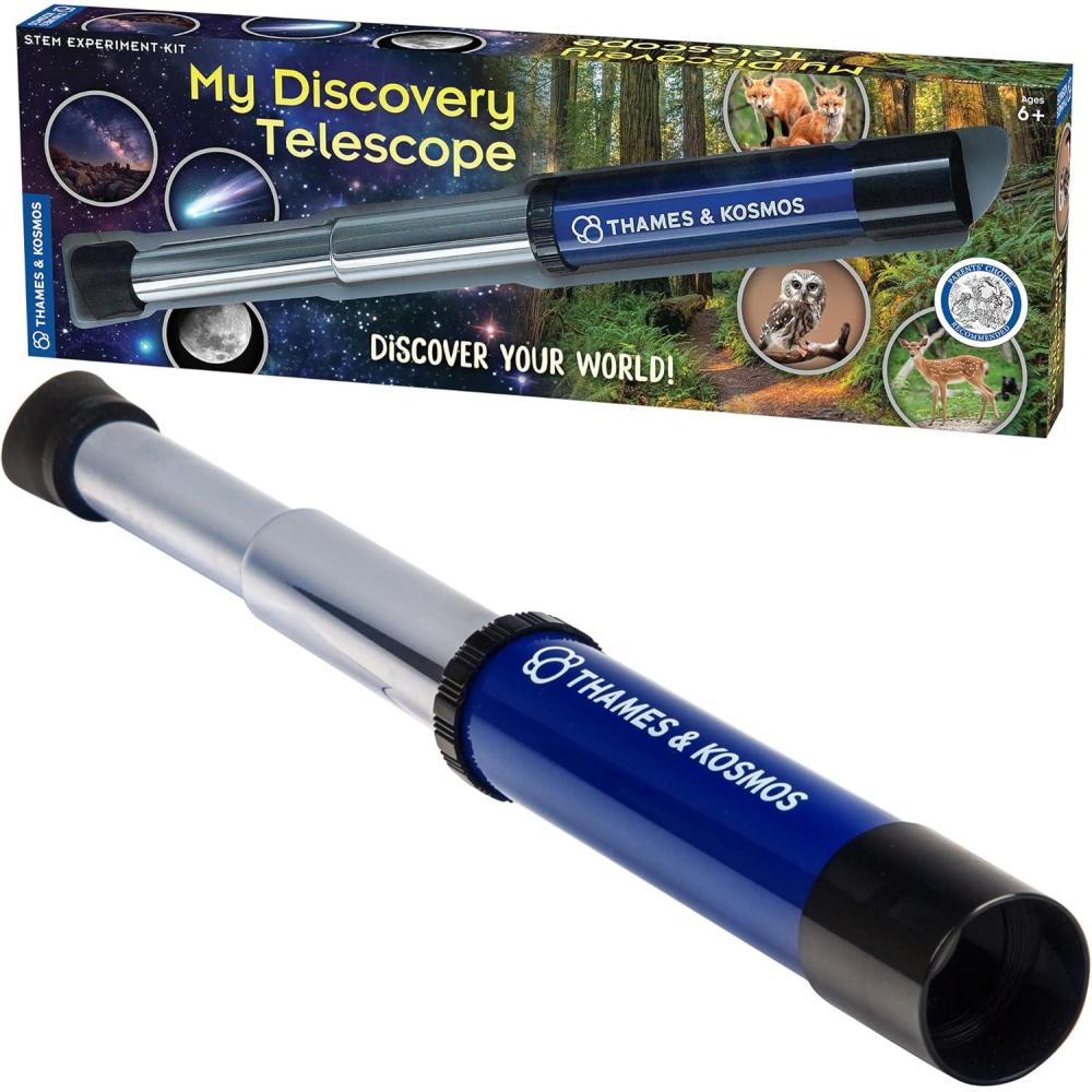imageThames ampamp Kosmos My Discovery Telescope Refracting Telescope with 12x Magnification Compact ampamp Portable for Land ampamp Night Sky Observations See The Moon Planets Wild Animals in Your Backyard