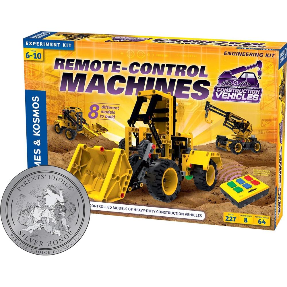 imageThames ampamp Kosmos RemoteControl Machines Construction Vehicles  Science ampamp Engineering Experiment Stem Kit  Build 8 Real Working Models  Parents Choice Silver Award Winner Astra Best Toys for Kids