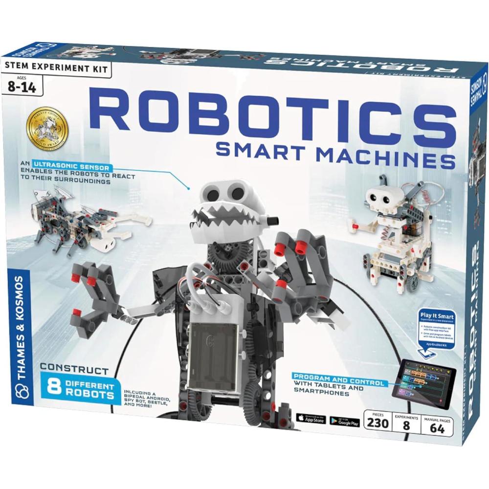 imageThames ampamp Kosmos Robotics Smart Machines Super Sphere STEM Experiment Kit Build ampamp Program a 9inch Robotic Sphere 6 Other Robot Models Basic Coding Color Manual Requires Tablet SmartphoneRobotics Smart Machines