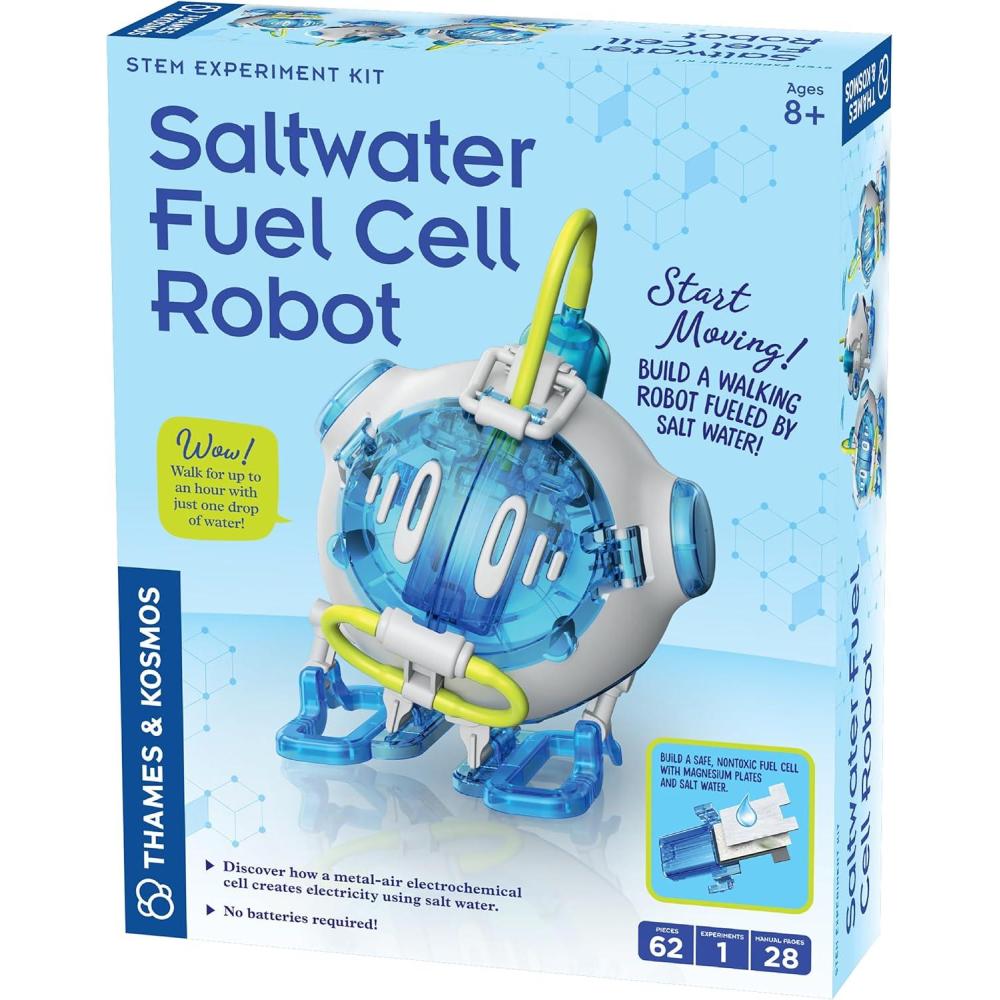 imageThames ampamp Kosmos Saltwater Fuel Cell Robot STEM Experiment Kit  Build a Walking Robot No Batteries Required Walks Up to 1 Hour on 1 Drop of Salt Water Explore NonToxic Renewable Energy Ages 8