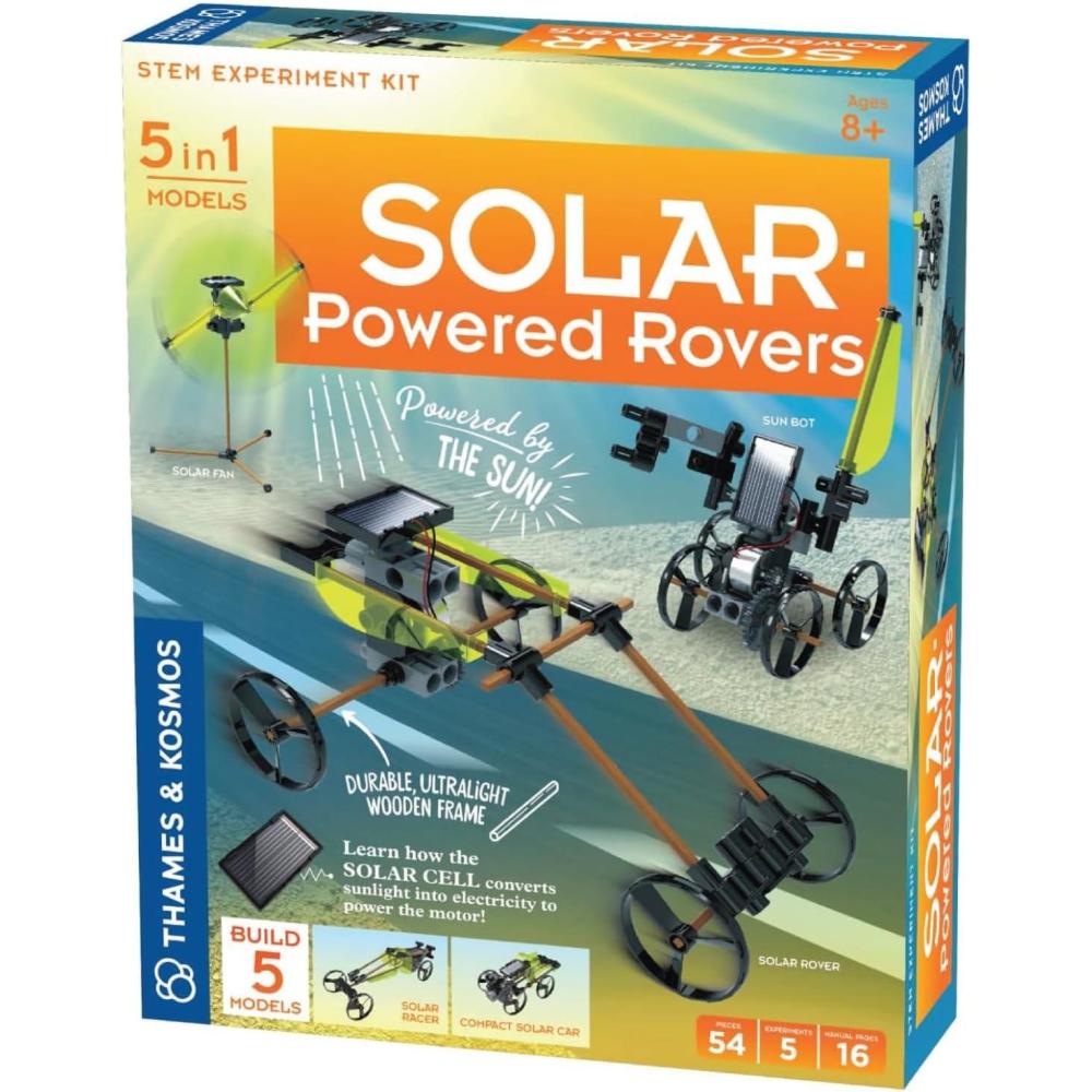 imageThames ampamp Kosmos SolarPowered Rovers STEM Experiment Kit  Build 5 Vehicles ampamp Devices Powered by The Sun  Solar Energy Actvities for Ages 8