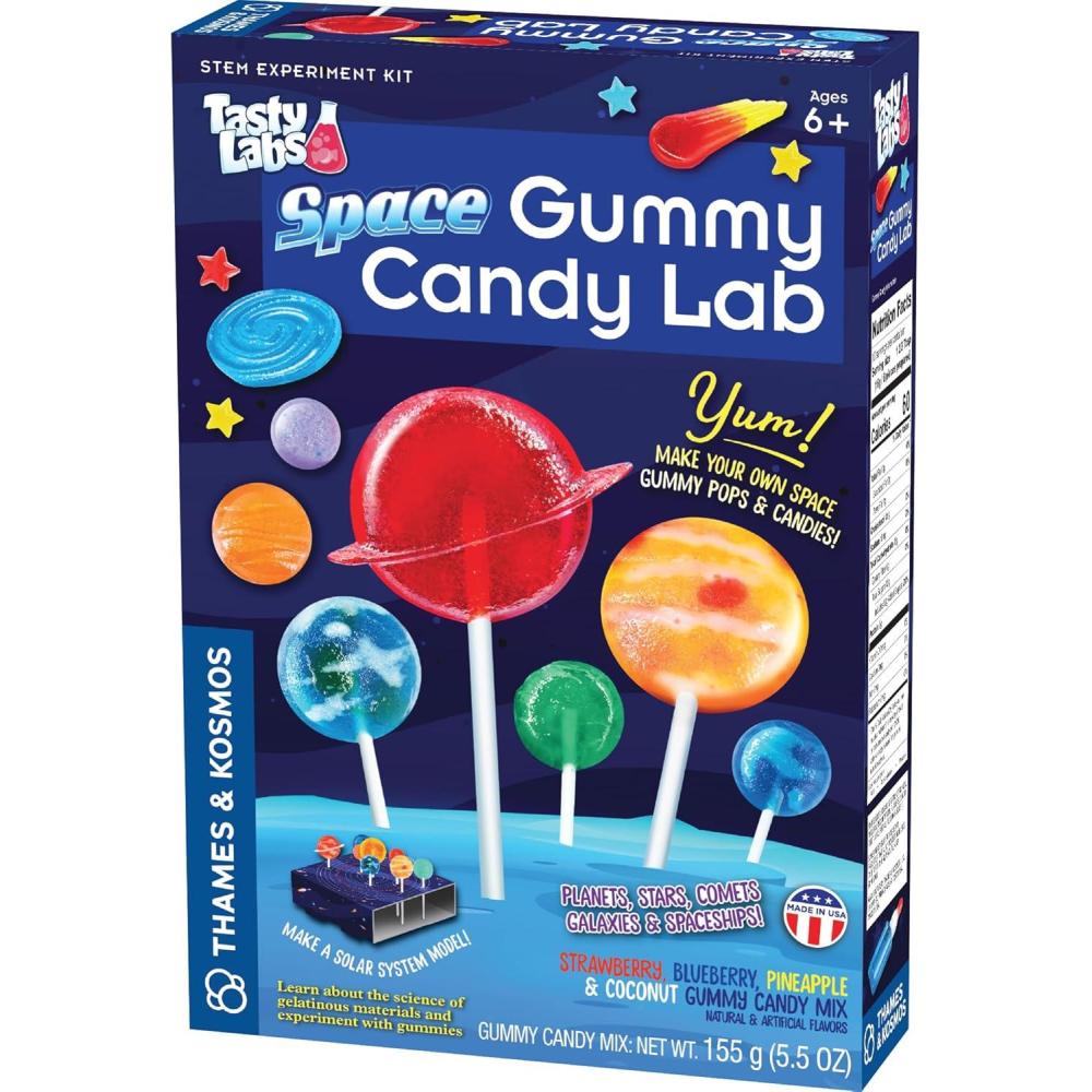 imageThames ampamp Kosmos Space Gummy Candy Lab  Tasty Labs STEM Experiment Kit Make SpaceThemed Gummy Pops ampamp Candies Explore Chemistry in Cooking Safe to Eat Made in USA Food Ingredients Included