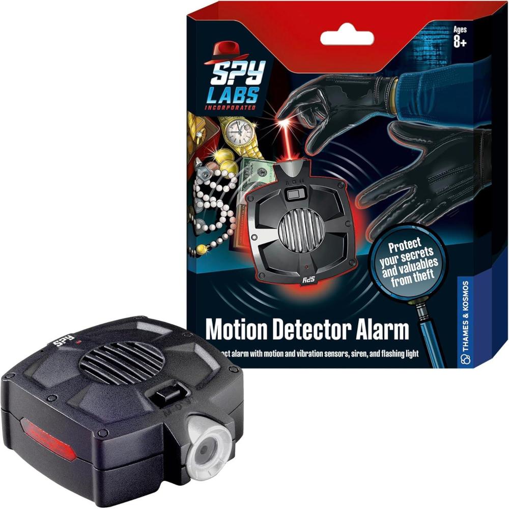 imageThames ampamp Kosmos Spy Labs Inc Motion Detector Alarm Safeguard Valuables with Compact Alarm System  Essential Tools and Tricks of The Trade from The Detective Gear Experts for Young Investigators