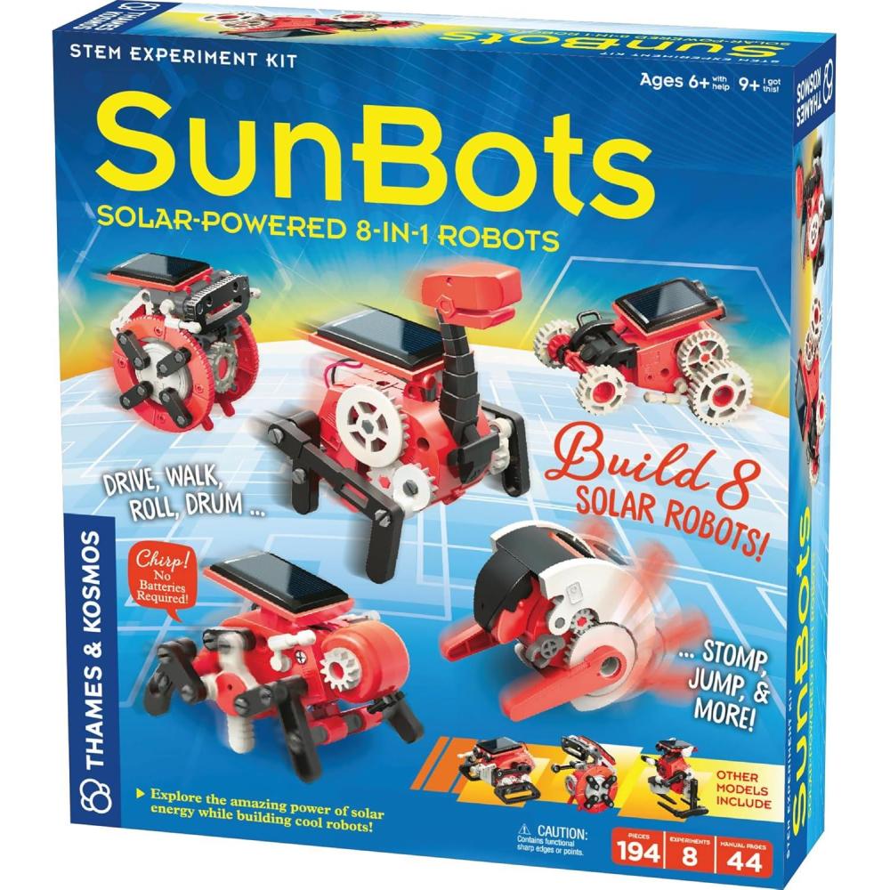 imageThames ampamp Kosmos SunBots SolarPowered 8in1 Robots STEM Experiment Kit  Build 8 Cool SolarPowered Robots  No Batteries Required  Learn About Solar Energy ampamp Technology  Solar Panel Included