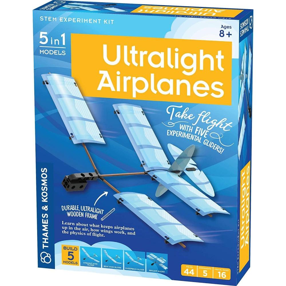 imageThames ampamp Kosmos Ultralight Airplanes STEM Experiment Kit  Build 5 Gliders  Learn How Airplanes Work  for Ages 8  Design Your Own Glider  Learn Physics and Aerodynamics