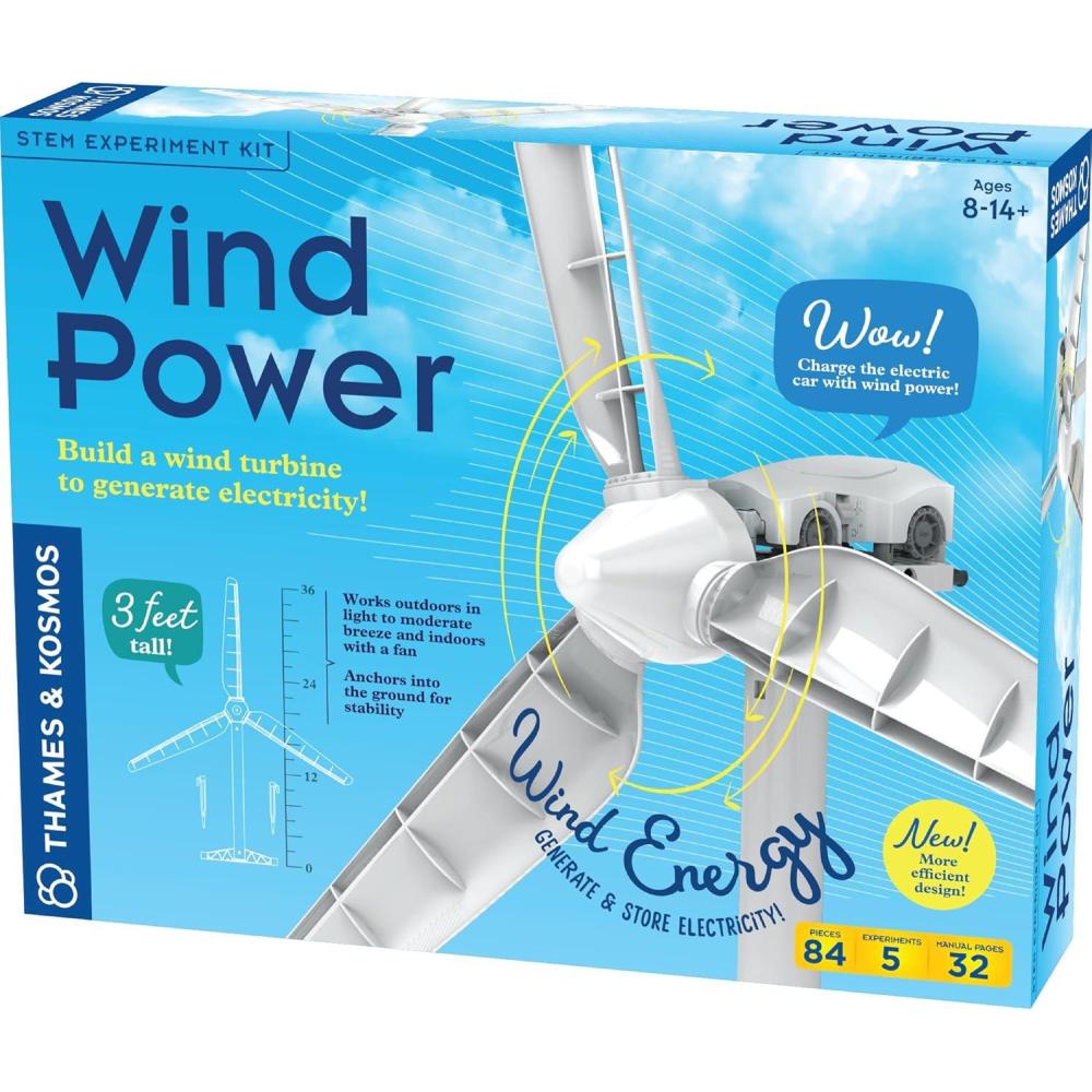 imageThames ampamp Kosmos Wind Power V50 STEM Experiment Kit Build a 3ftTall Model Wind Turbine ampamp Explore Clean Renewable Energy Optimized for Use Outdoors ampamp Indoors Experiments ampamp Discovery for Ages 8