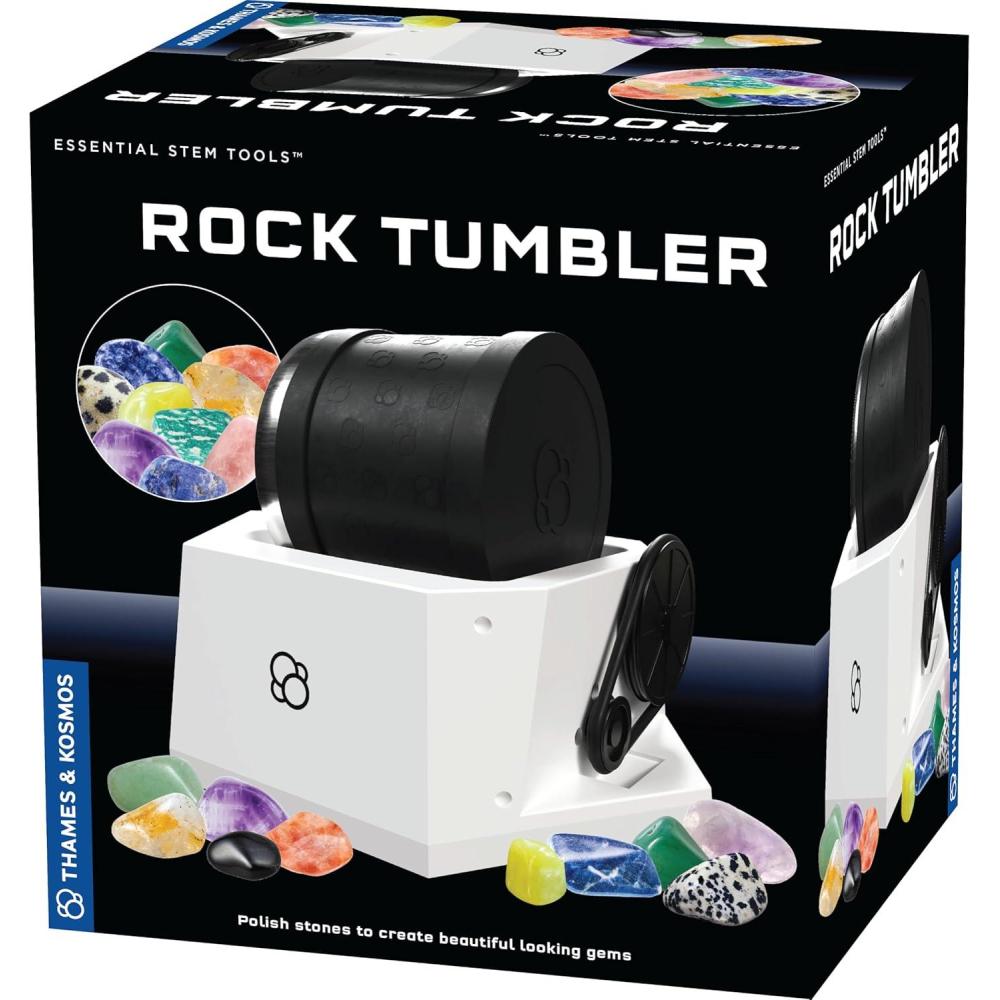 imageThe Thames ampamp Kosmos Rock Tumbler Essential STEM Tool  Durable LeakProof NoiseReducing Barrel Builtin Timer  Polish ampamp Shine Kids Rock Collections Includes Authentic Specimens ampamp Polishing Grits