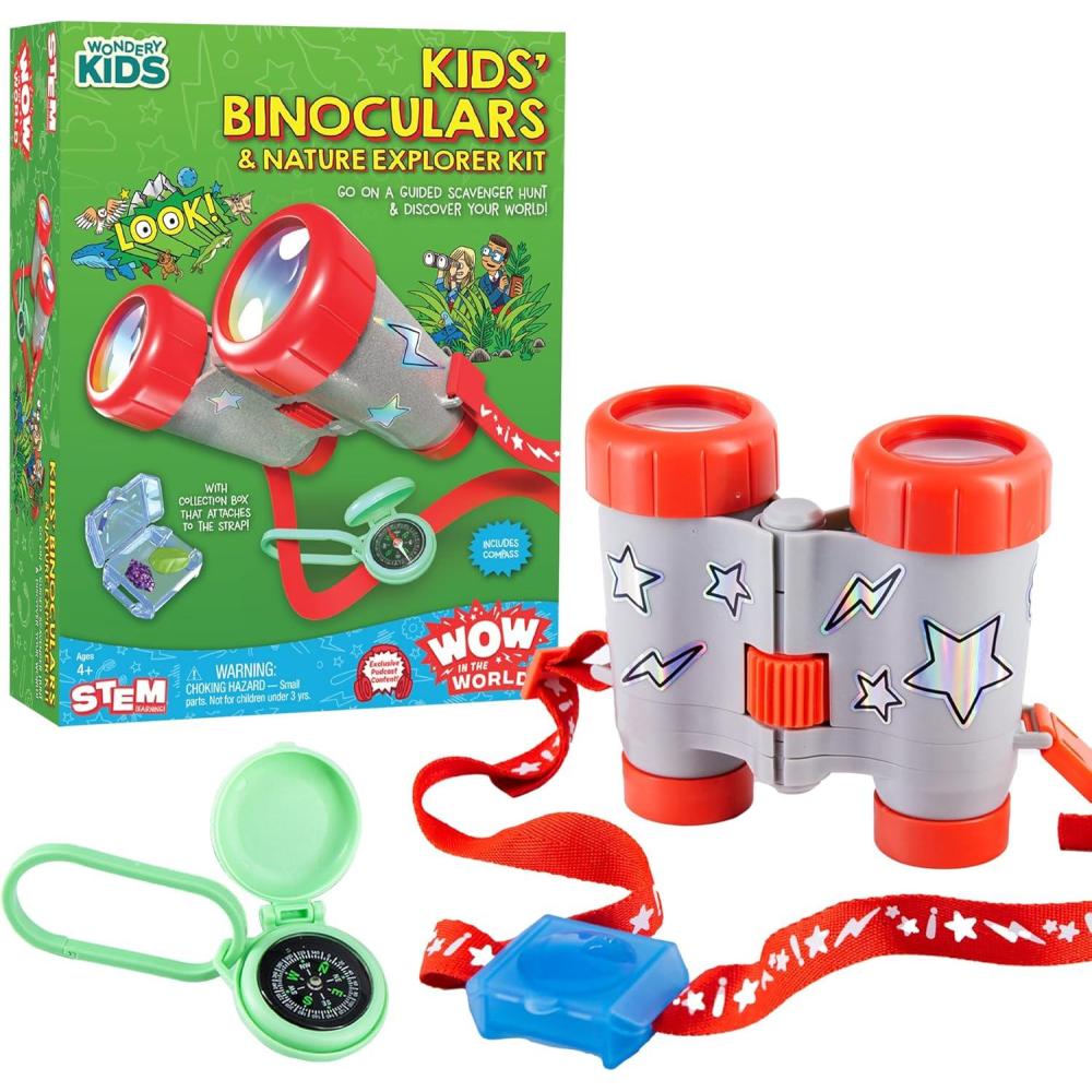 imageWow in The World Kids Binoculars ampamp Nature Explorer KIT  Look Far Nature Scavenger Hunt Specimen Box Companion Audio Content Bonus Reusable Science Tool STEM Toy for Kids 4 by Thames ampamp Kosmos