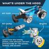 Thames & Kosmos Air-Power Turbo Racer STEM Experiment Kit | Build a Race Car with Air-Powered Engine, No Batteries Required, Travels 60 Feet, 9mph, Durable Parts for Lengthy Play, Explore Clean Energy
