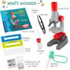 Wow in The World Kids’ Microscope & Biology Kit, Up to 720x Magnification, LED Illumination, Prepared & Blank Slides, Companion Audio Content, Beginner Science Gift for Ages 6+ by Thames & Kosmos