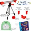 Wow in The World Kids’ Telescope & Astronomy Kit, 25x & 50x Magnification, Adjustable 48” Tripod, Includes Star Wheel & Companion Audio Content, Intro to Astronomy Gift for Ages 6+ by Thames & Kosmos