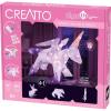 Creatto Sunshine Sabertooth & Ferocious Friends Light-Up 3D Puzzle Kit | Includes Creatto Puzzle Pieces to Make Illuminated Craft Creations, Tiger, Mammoth, Elasmosaurus, Rhino | DIY Activity w/ LEDs(Sparkle Unicorn & Friends)