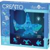 Creatto Sunshine Sabertooth & Ferocious Friends Light-Up 3D Puzzle Kit | Includes Creatto Puzzle Pieces to Make Illuminated Craft Creations, Tiger, Mammoth, Elasmosaurus, Rhino | DIY Activity w/ LEDs(Shimmer Shark & Ocean Pals)