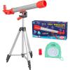 Wow in The World Kids’ Telescope & Astronomy Kit, 25x & 50x Magnification, Adjustable 48” Tripod, Includes Star Wheel & Companion Audio Content, Intro to Astronomy Gift for Ages 6+ by Thames & Kosmos