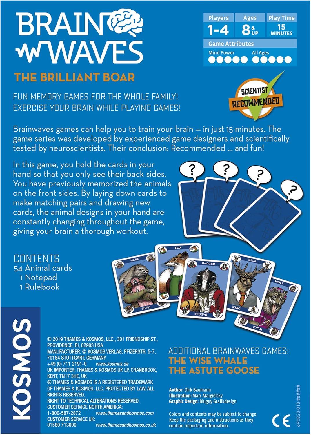 imageBrainwaves The Brilliant Boar A Kosmos Game from Thames ampamp Kosmos Fun Scientist Approved FamilyFriendly Games to Sharpen Your Mind ampamp Train Your Brain for Ages 8