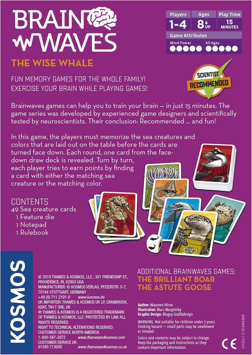 imageBrainwaves The Wise Whale A Kosmos Game from Thames ampamp Kosmos Fun Scientist Approved FamilyFriendly Games to Sharpen Your Mind ampamp Train Your Brain for Ages 8