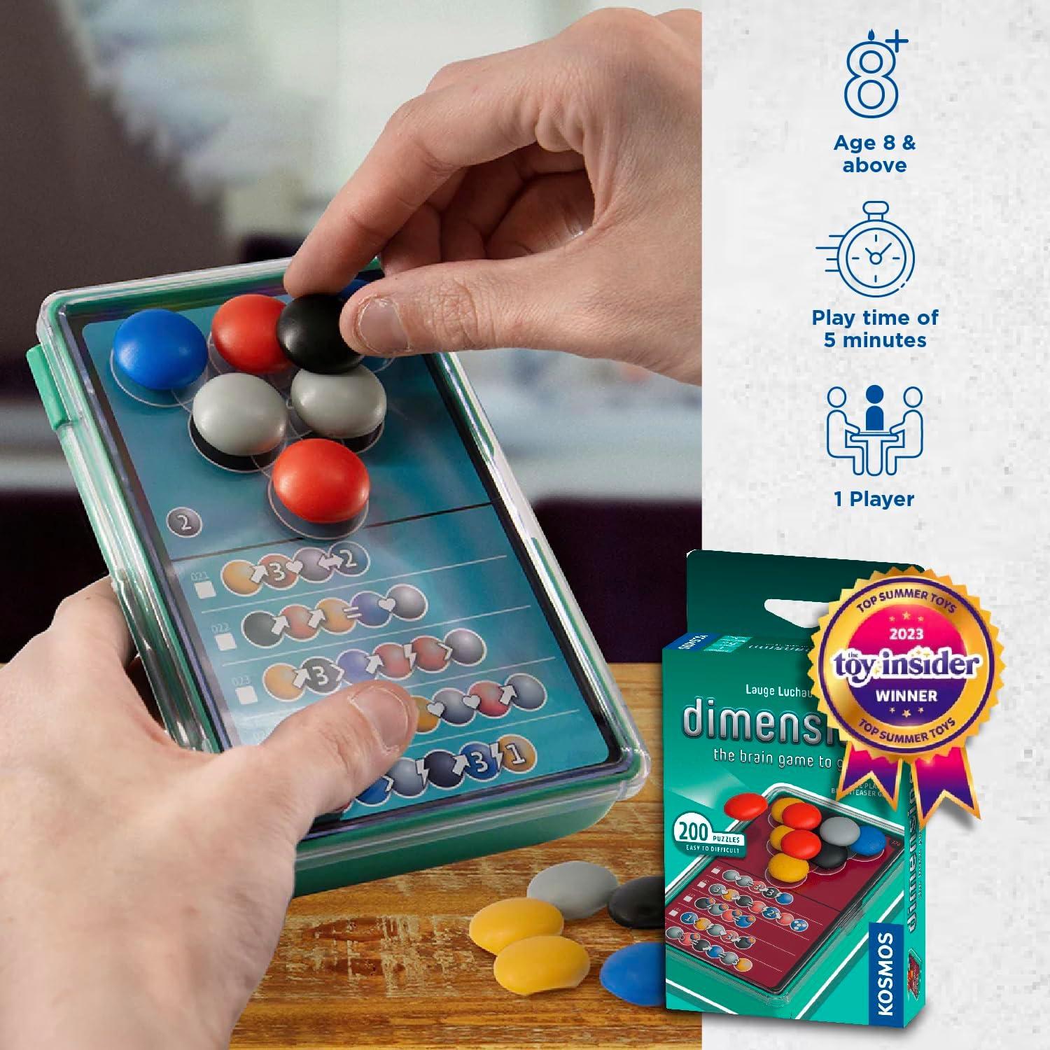 imageDimension The Brain Game to Go  Brainteasers Puzzles Solo Games  1 Player  Dimension  Stacking Game  Kosmos Game