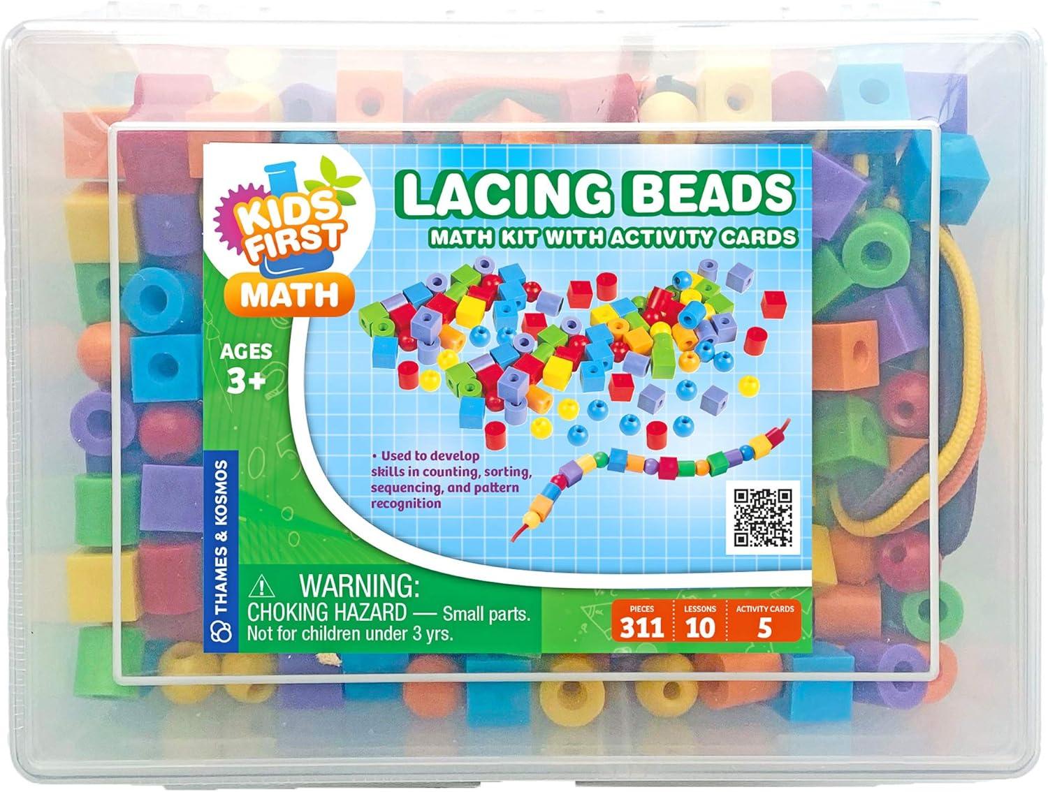 imageKids First Math Lacing Beads Math Kit wActivity Cards  Develop Skills in Counting Sorting Sequencing Pattern Recognition  Visual Handson Math for atHome or Classroom Learning Ages 3