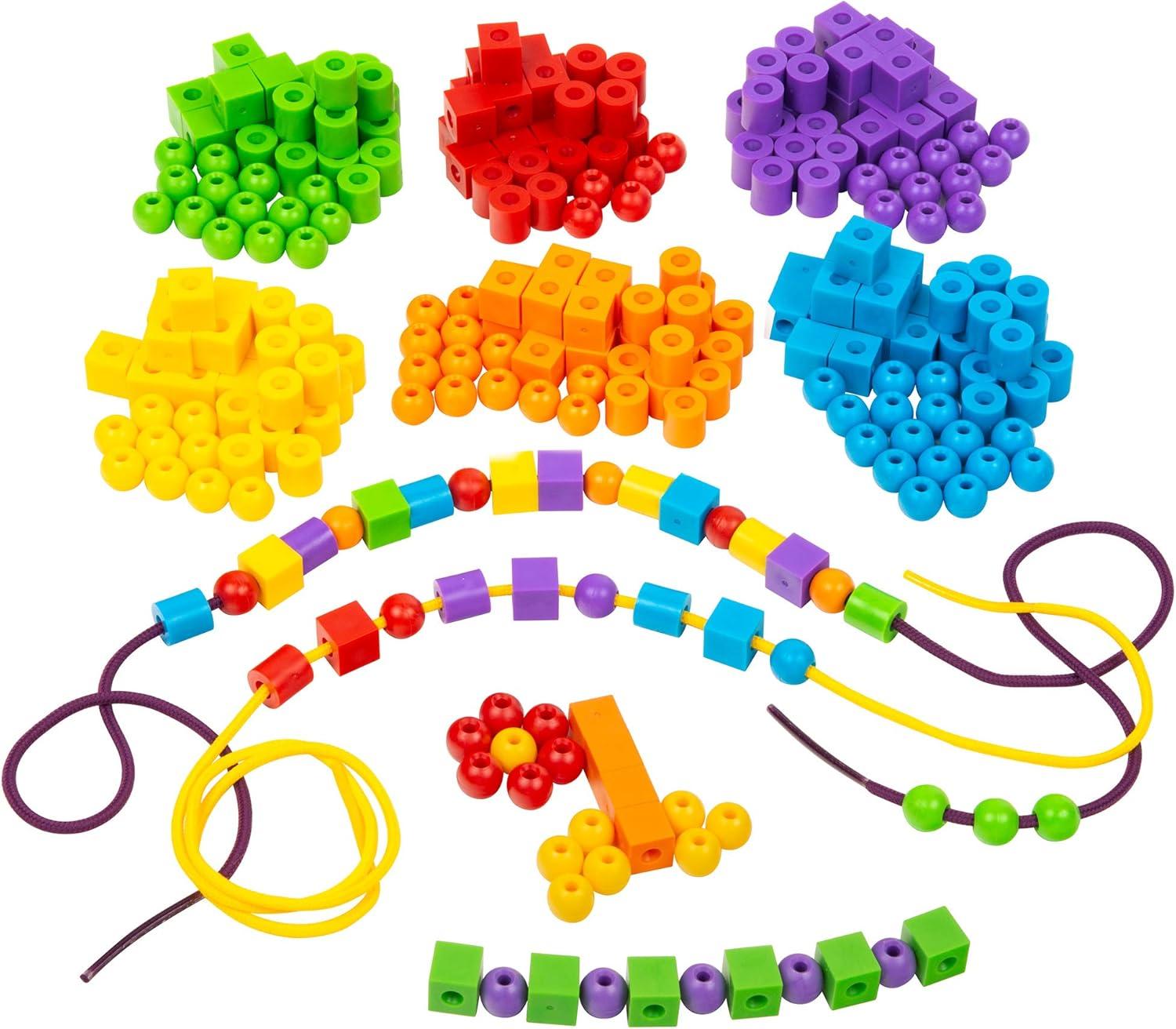 imageKids First Math Lacing Beads Math Kit wActivity Cards  Develop Skills in Counting Sorting Sequencing Pattern Recognition  Visual Handson Math for atHome or Classroom Learning Ages 3