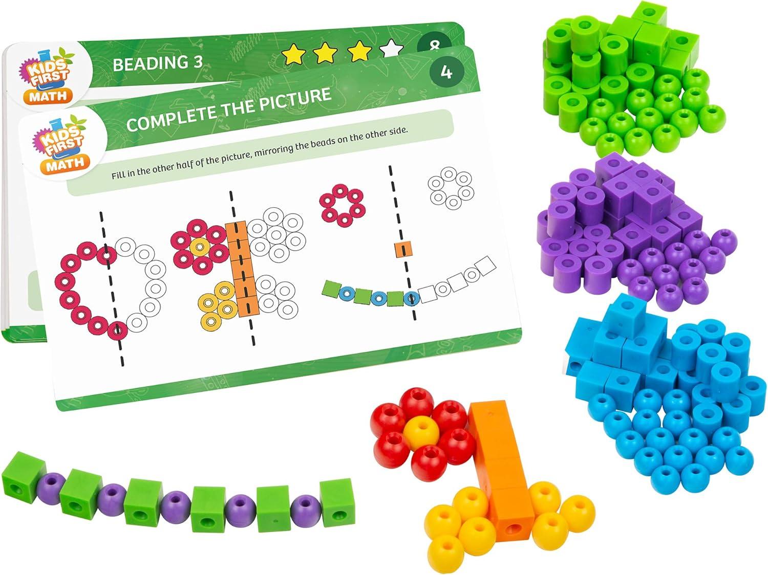 imageKids First Math Lacing Beads Math Kit wActivity Cards  Develop Skills in Counting Sorting Sequencing Pattern Recognition  Visual Handson Math for atHome or Classroom Learning Ages 3