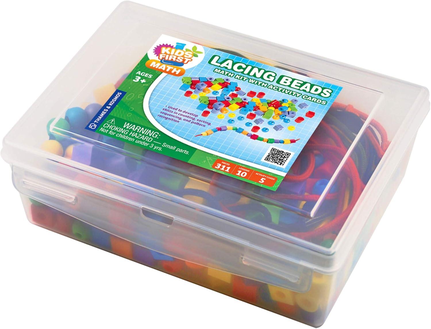imageKids First Math Lacing Beads Math Kit wActivity Cards  Develop Skills in Counting Sorting Sequencing Pattern Recognition  Visual Handson Math for atHome or Classroom Learning Ages 3